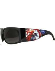Sunglasses with Tattoo Arms.Eagle, Usa Flag In Black