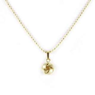 Love knot 9K Real Gold Filled Womens Pendant  