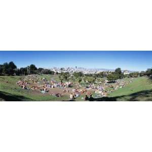  of a Group of People Resting in a Park, Dolores Park, San Francisco 