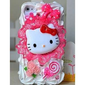  Pink Lace Pattern Hello Kitty 3D Cake Style/Ice cream Cake 