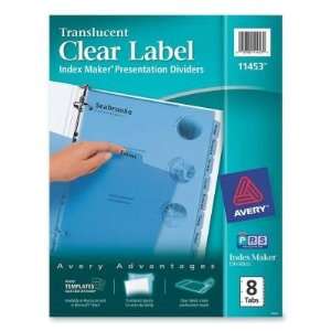   Index Maker Translucent Clear Label Dividers (11453)