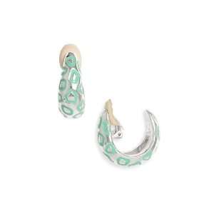  Simon Sebbag Caicos Enamel Hoop Clip Earrings Jewelry