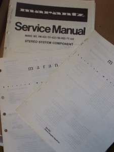 Marantz Service/Repair Manual~PM 432 System~ST/SD/TT/EQ  