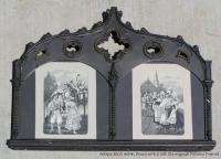 Antique Black Gothic Frame 2 B&W Stevengraph Pictures  