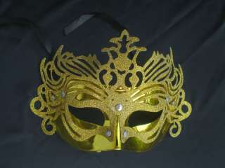 Stunning Party Masquerade Gold Venetian Crown mask  
