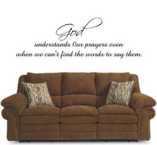 God understands Our prayers even when we cant fiVinyl Wall Art Decals 