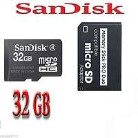 SANDISK 32GB MEMORY STICK PRO DUO MICRO CARD MS FOR PSP  