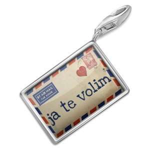 FotoCharms I Love You Love Letter from Serbia Serbian   Charm with 