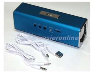 Portable USB Micro SD Card Reader Stereo Speaker + FM