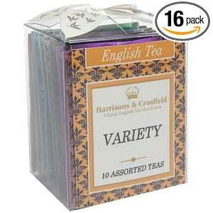 Harrisons & Crosfield Variety Cube, Individually Wrapped Tea Bags, 10 