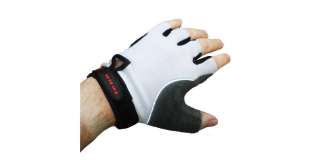 Cycling Gloves Fingerless Cycle Mitts White  