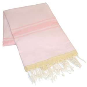   Percent Cotton Canvas Weave Jacquard Fouta Towel, Pink