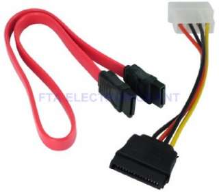ATA to Sata Power Supply & Data Cable Twin Pack for Hard Drive DVD ROM 
