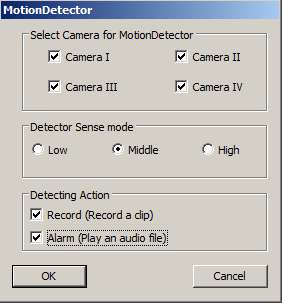 camera setting motion detector setting recording setup camera 