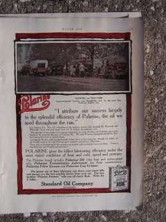 1911 Polarine Motor Oil Ad Full Page Car Standard Oil %  