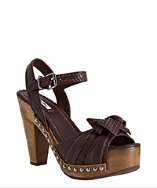 Miu Miu coconut buffalo leather platform sandals style# 314605101