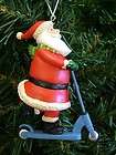 New Santa Claus On A Scooter Motorcycle Moped Christmas Tree Ornament