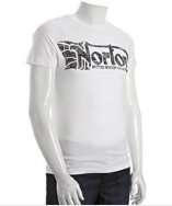 Norton white cotton logo graphic crewneck t shirt style# 314744601