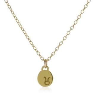 gorjana Astrology Gold Tone Zodiac Sign Charm Necklace Taurus 