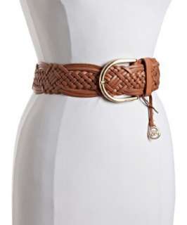 MICHAEL Michael Kors luggage woven leather wide belt   up to 