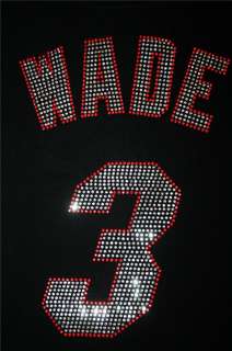 Miami Heat Dwayne Wade Bling Jersey Tank Top Tee Shirt  