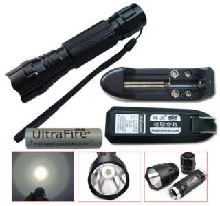 Ultra CREE Q5 LED Torch Flashlight + BATTERY + CHARGER  