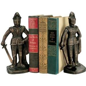  Medieval Knight Iron Bookends