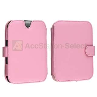   Pink Leather Case+AC+Car Charger+Light For Nook 2 Simple Touch  