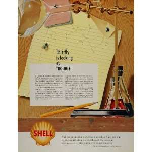  1942 Ad Shell Laboratory Crystox Chemical Symbol Fly 