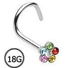 Surgical Steel Nose Screw Ring 2mm Star 20G 20 Gauge items in 