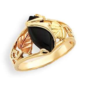  10k Black Hills Gold Ladies Onyx Ring Jewelry