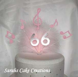 Musical Notes Cake Topper Decoration   many colours   birthday  