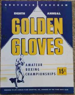 Golden Glove Boxing Championship Program  