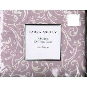  Laura Ashley Twin Sheet Set Ashby Lilac Purple Sheets 
