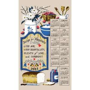   for Happiness Linen Kitchen Towel Calendar 2012