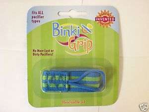 1pc BooginHead Binki Grip Binky Pacifier Holder Blu/Gr  