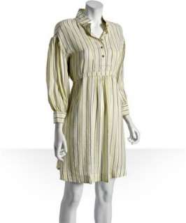 Twenty8Twelve yellow stripe silk linen Art Farm shirtdress   