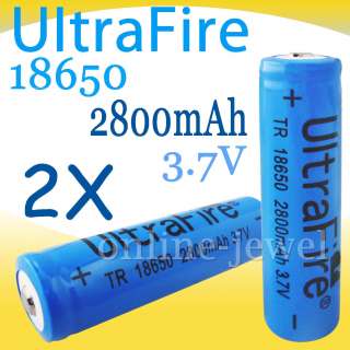 pcs UltraFire 18650 2800mAh Rechargeable Battery 3.7V  