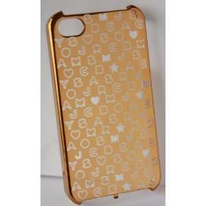   Brand MJ Monogram Gold iphone 4 hard case Cell Phones & Accessories