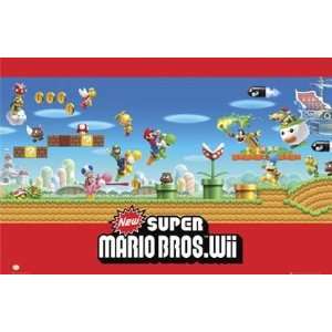  Super Mario   Wii by unknown. Size 34.00 X 22.00 Art 