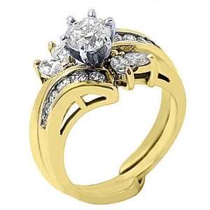   56 Carats Brilliant Round & Marquise Diamond Engagement Ring Jewelry