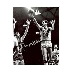  Jon McGlocklin Autographed Finger Roll vs. Knicks B&W 