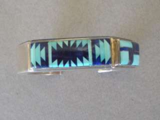 Navajo artist Jacksons lapis and turquoise + bracelet cuff 78 gr