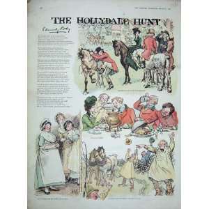   1897 Hollydale Hunting Men Horses Sport Kitchen Maids