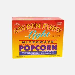 Golden Fluff Kosher Light Microwave Popcorn(three,3 oz. Bags)  