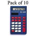 Texas Instruments TI108TK TI 108 Simple Calculator 8 Character LCD 