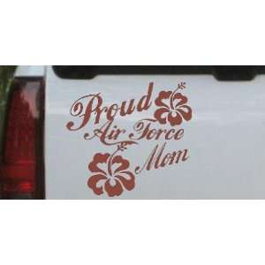Proud Air Force Mom Hibiscus Flowers Military Car Window Wall Laptop 