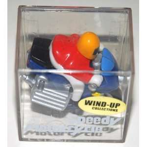 Pull Back Mini Gear from Wind Up Collections, 1 Rider on a Blue Speedy 