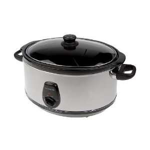   Essentials 6.25 qt. Oval Stainless Steel Slow Cooker