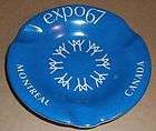 Expo 67 Montreal Canada Blue Ornamold Plastic Ashtray g